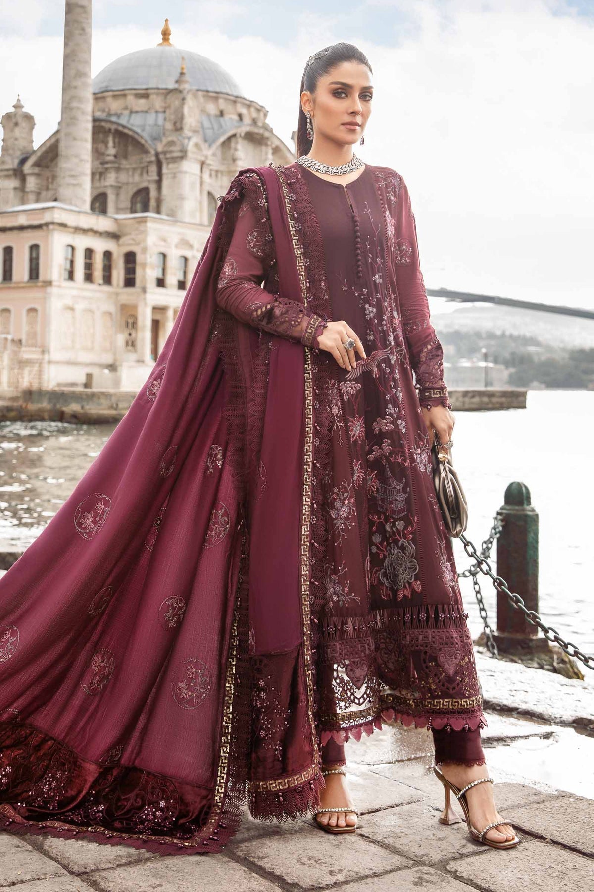 Maria B Luxury Embroidered Linen Collection D-03