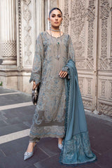 Maria B Luxury Embroidered Linen Collection D-04