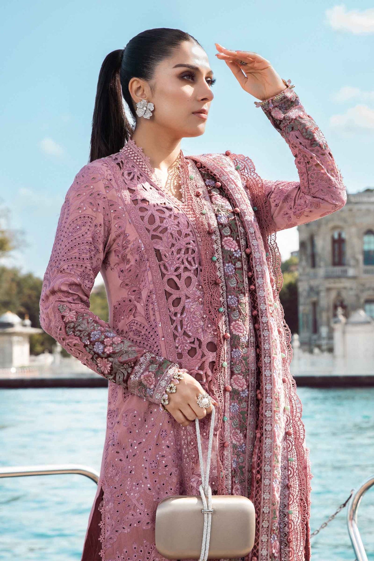 Maria B Luxury Embroidered Linen Collection D-06