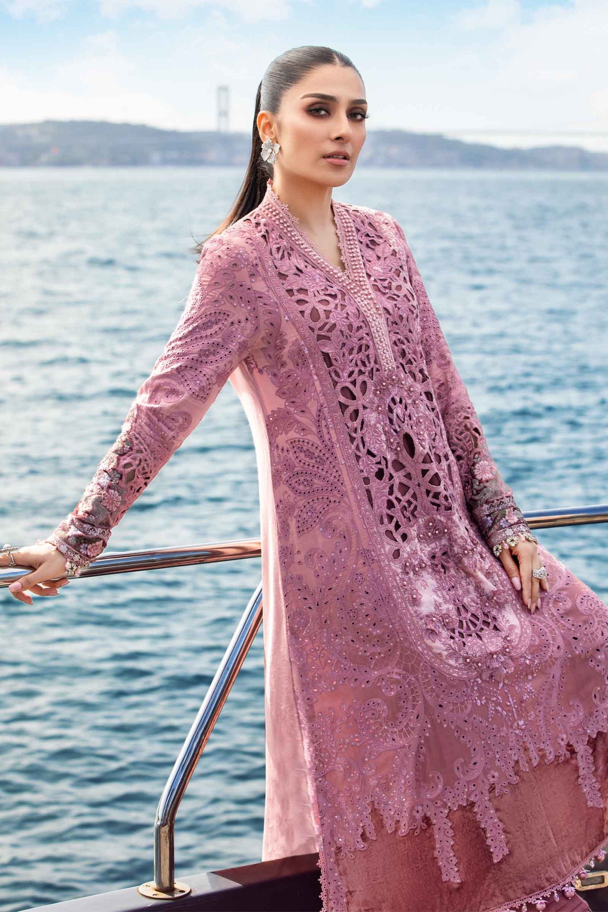 Maria B Luxury Embroidered Linen Collection D-06