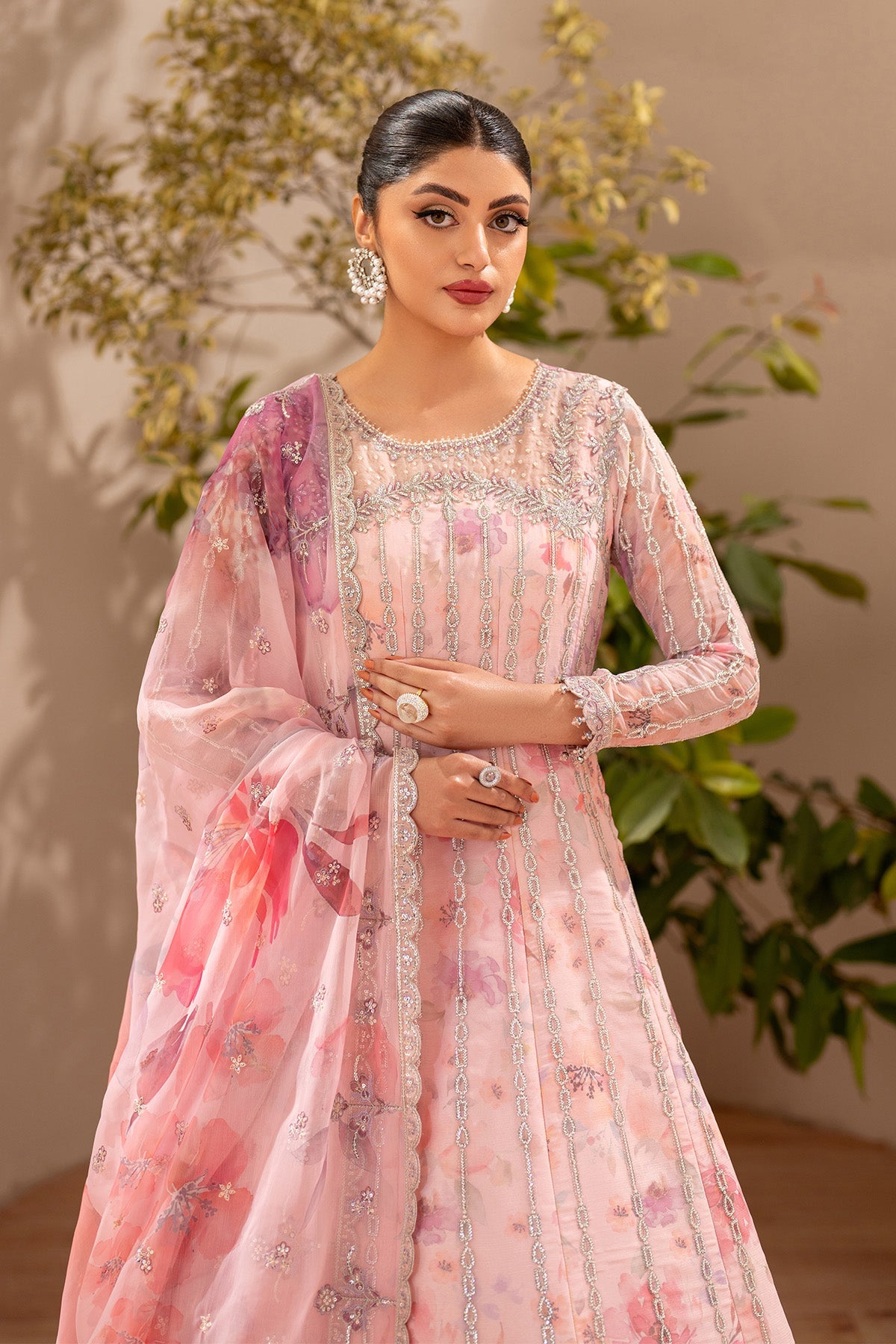 Fleur - Embroidered Printed Chiffon By Alizeh
