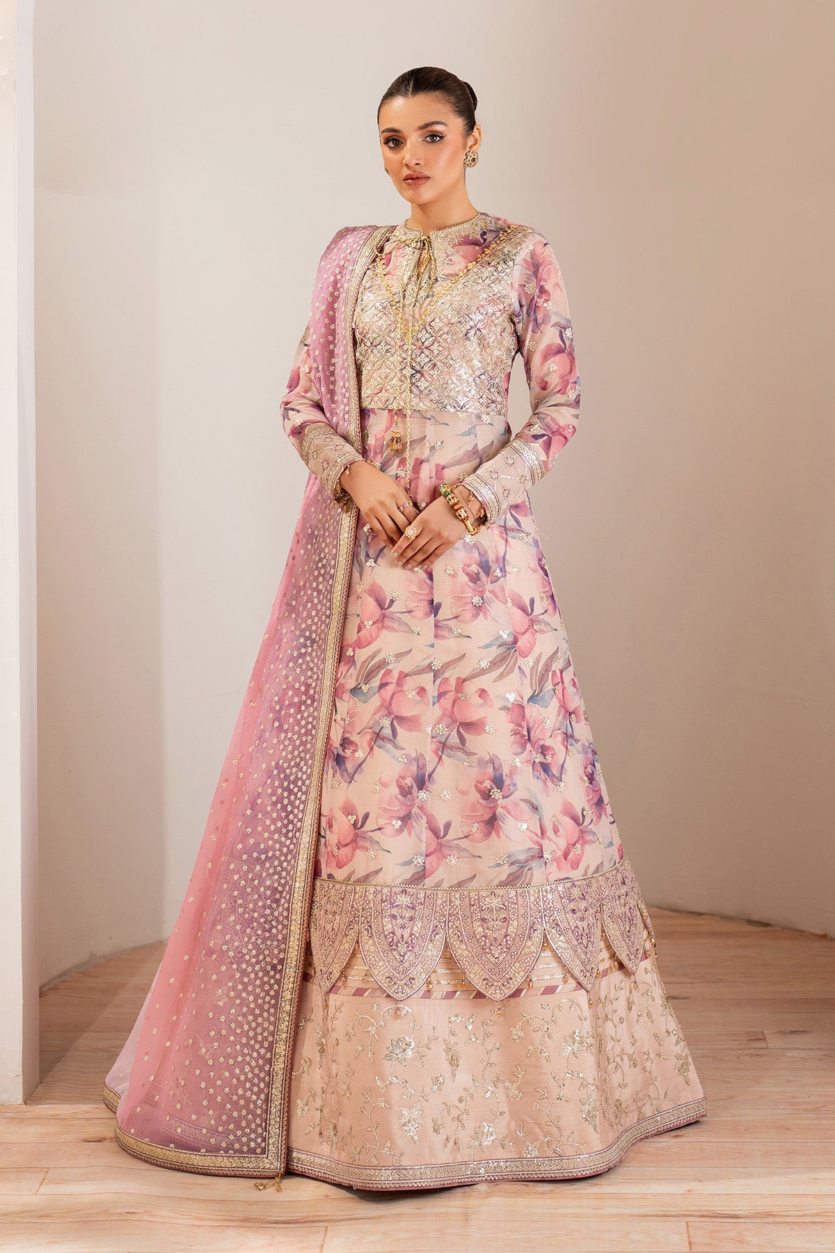 Fleur - Embroidered Printed Chiffon By Alizeh