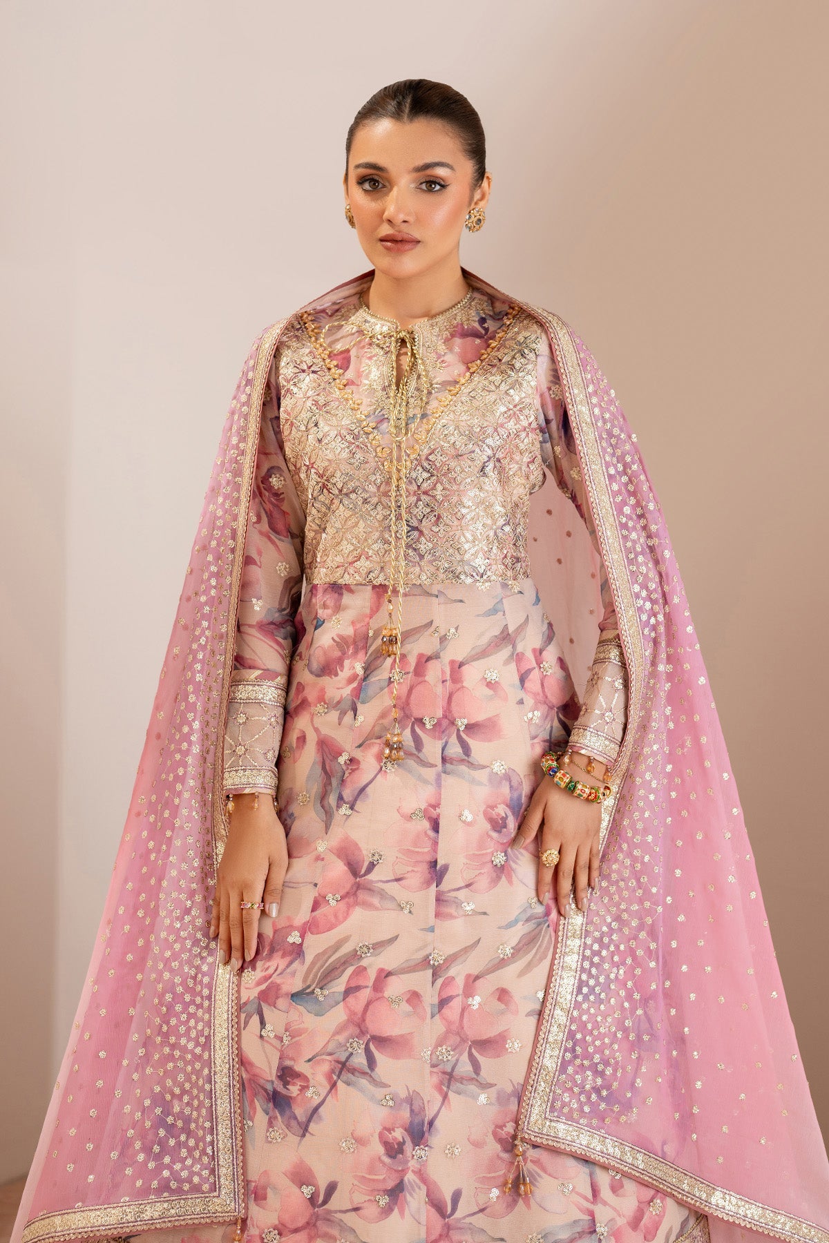 Fleur - Embroidered Printed Chiffon By Alizeh