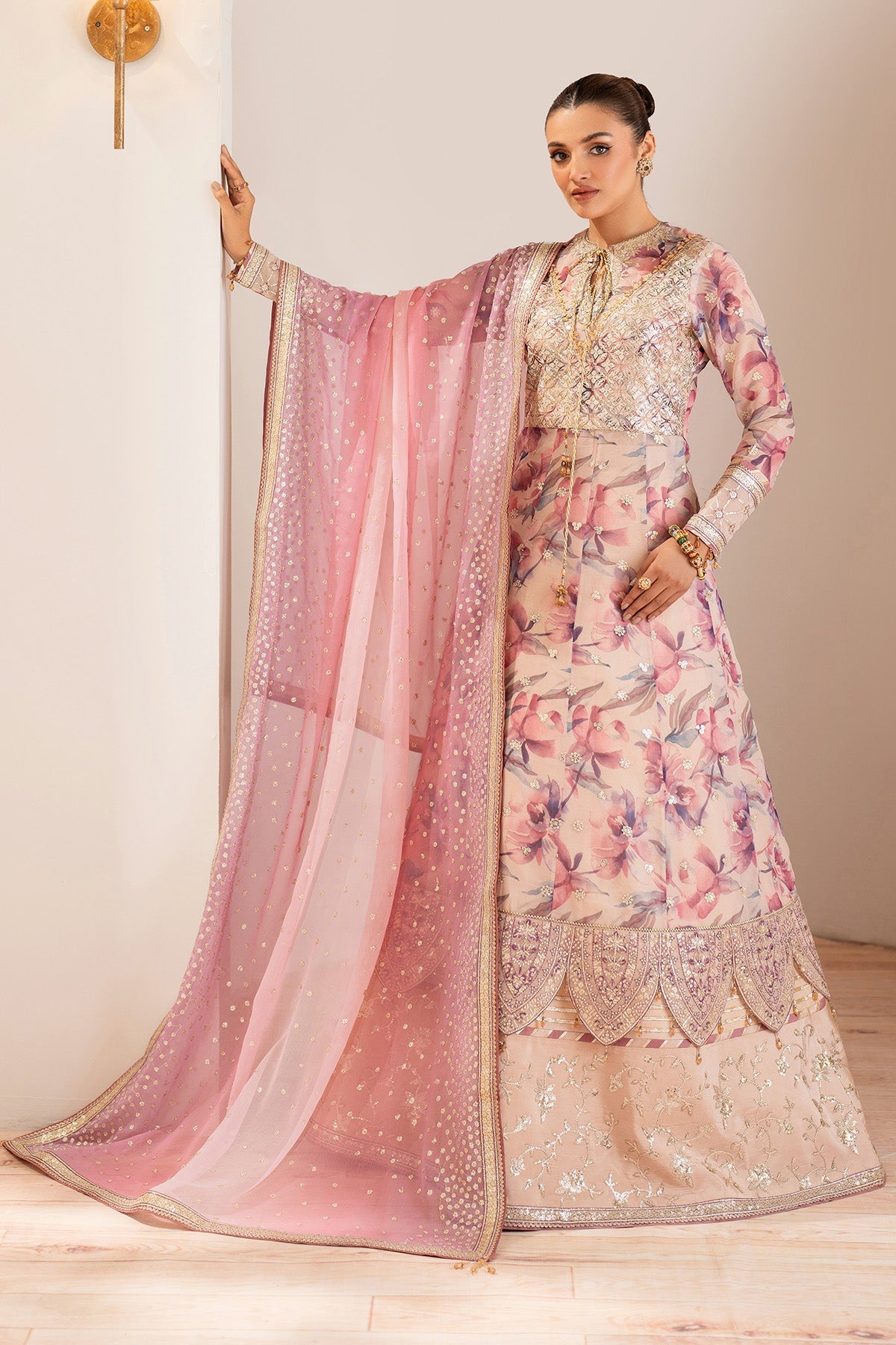Fleur - Embroidered Printed Chiffon By Alizeh