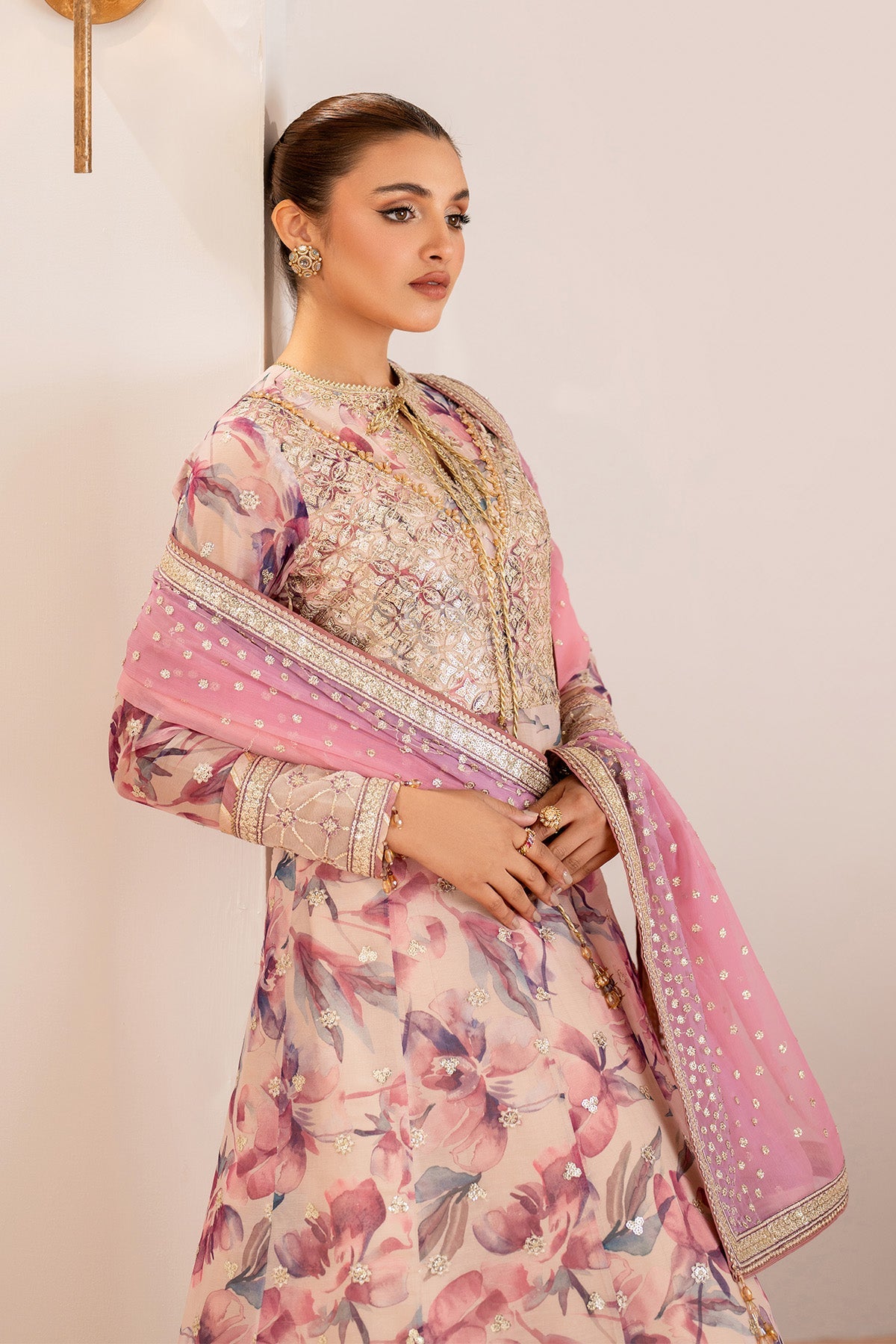 Fleur - Embroidered Printed Chiffon By Alizeh