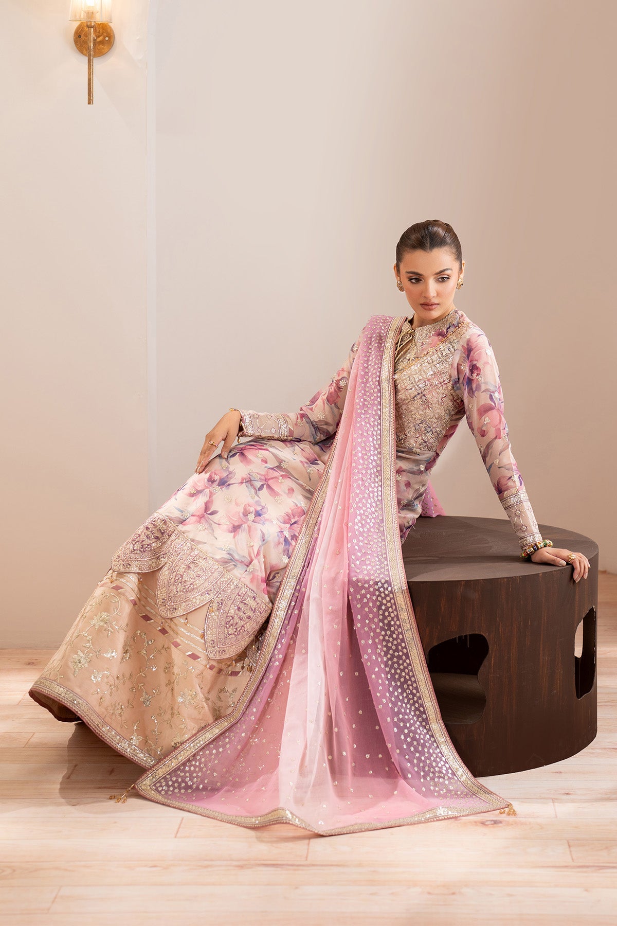 Fleur - Embroidered Printed Chiffon By Alizeh