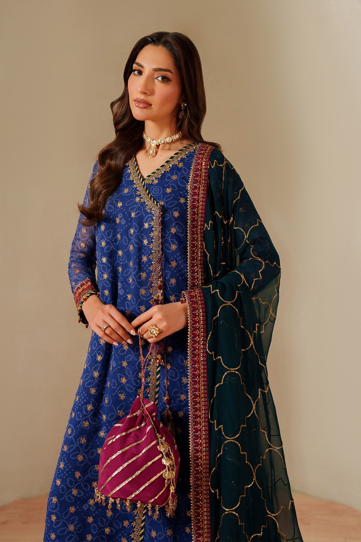 Fleur - Embroidered Printed Chiffon By Alizeh