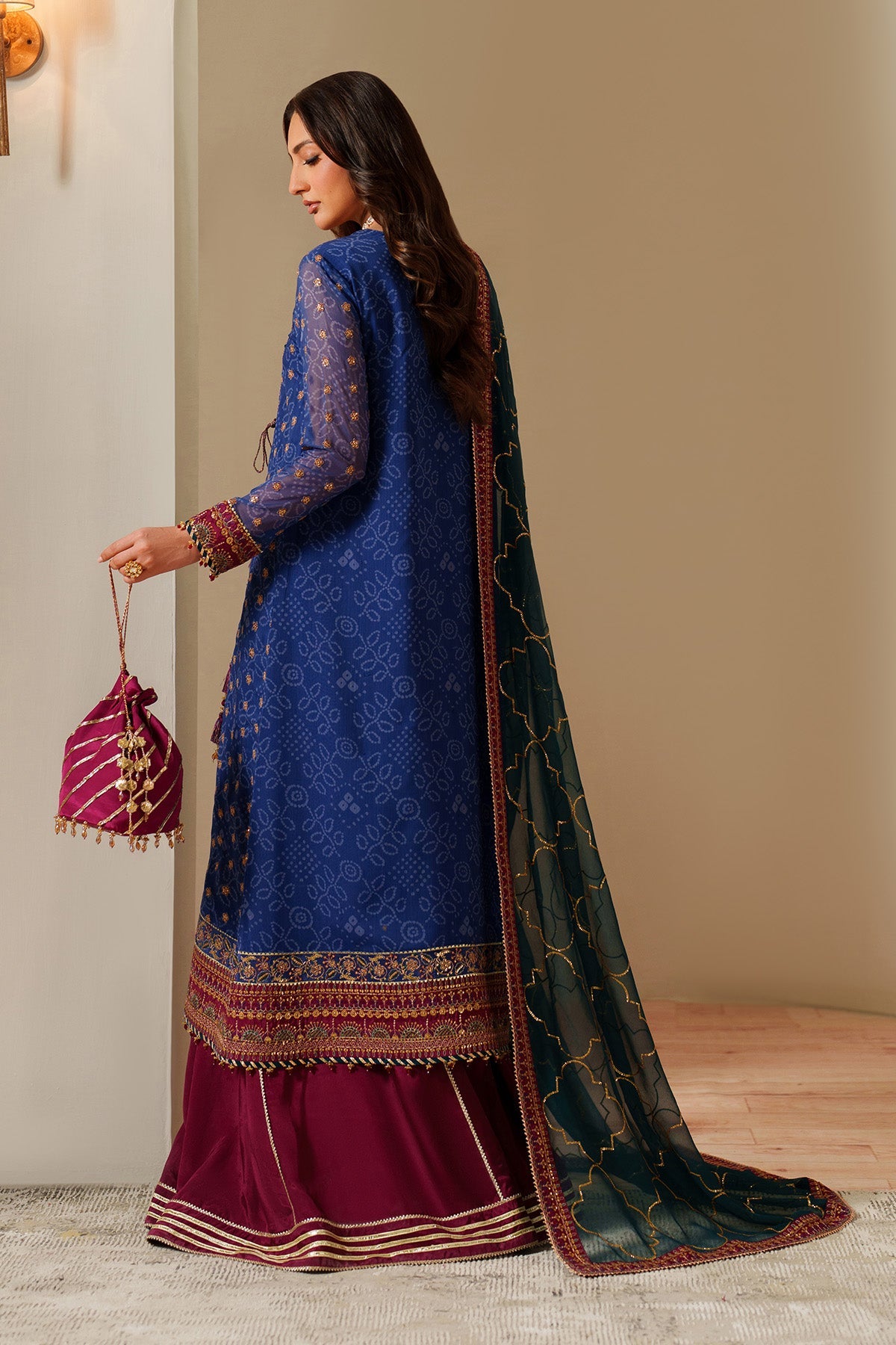 Fleur - Embroidered Printed Chiffon By Alizeh
