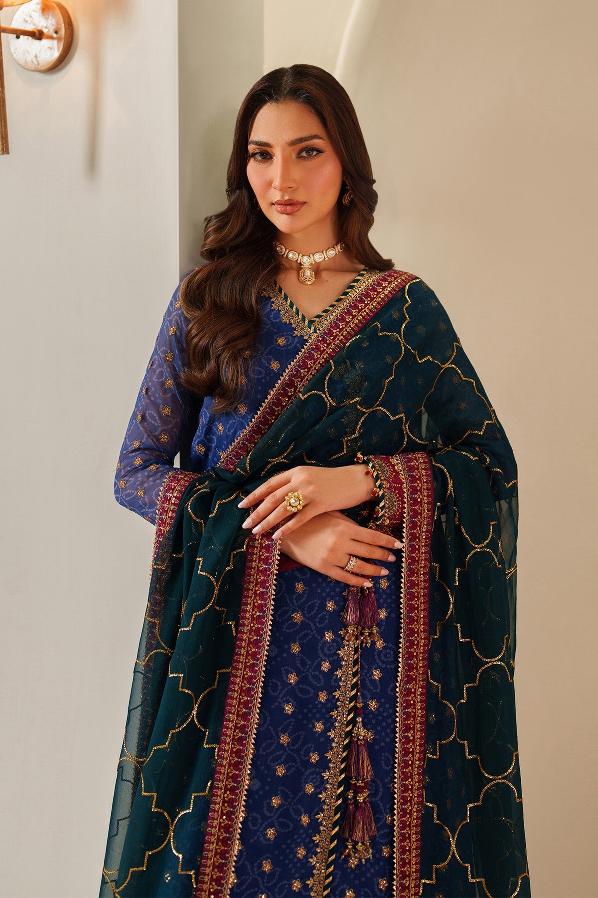 Fleur - Embroidered Printed Chiffon By Alizeh
