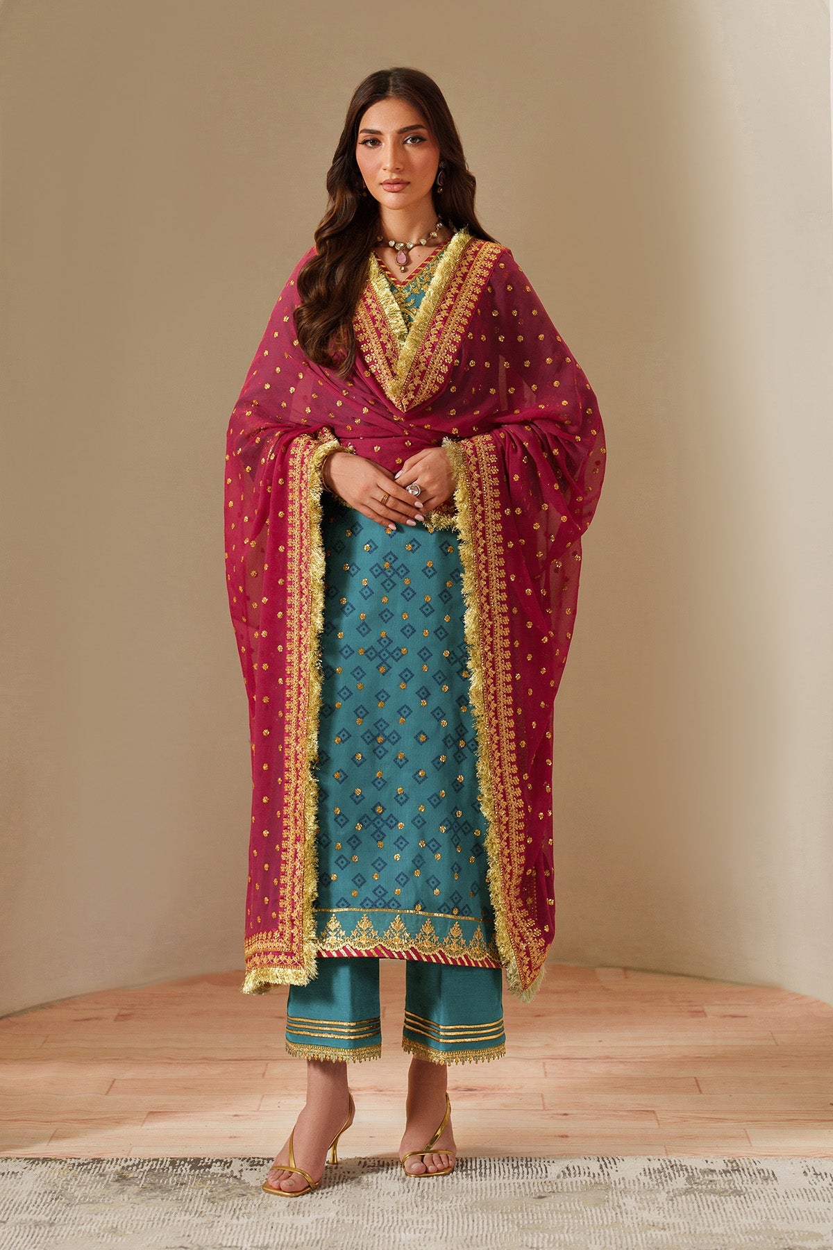 Fleur - Embroidered Printed Chiffon By Alizeh