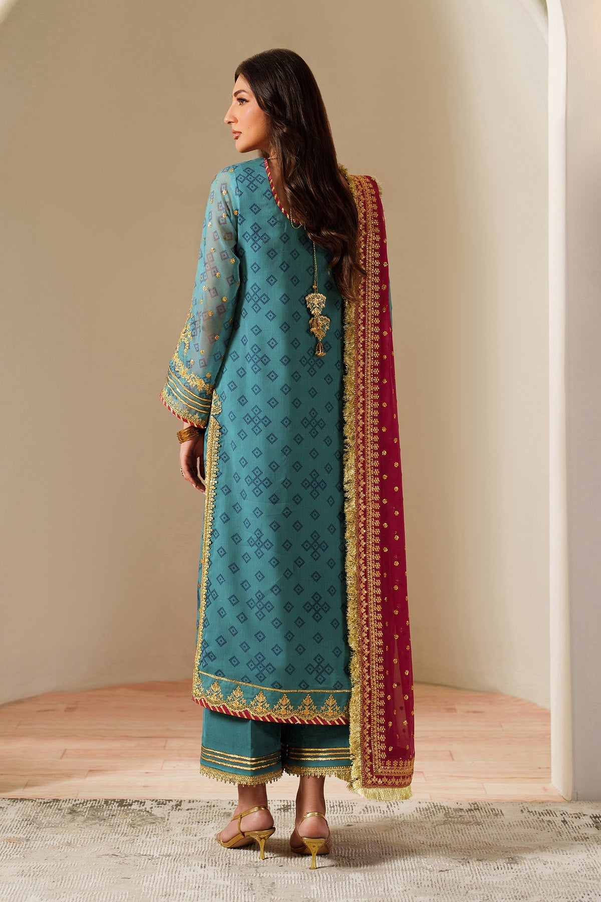 Fleur - Embroidered Printed Chiffon By Alizeh