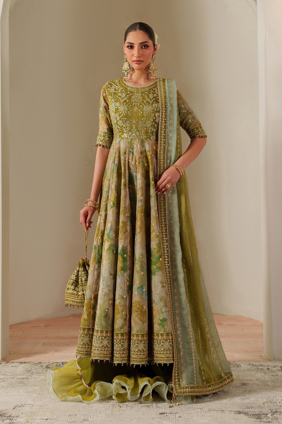Fleur - Embroidered Printed Chiffon By Alizeh