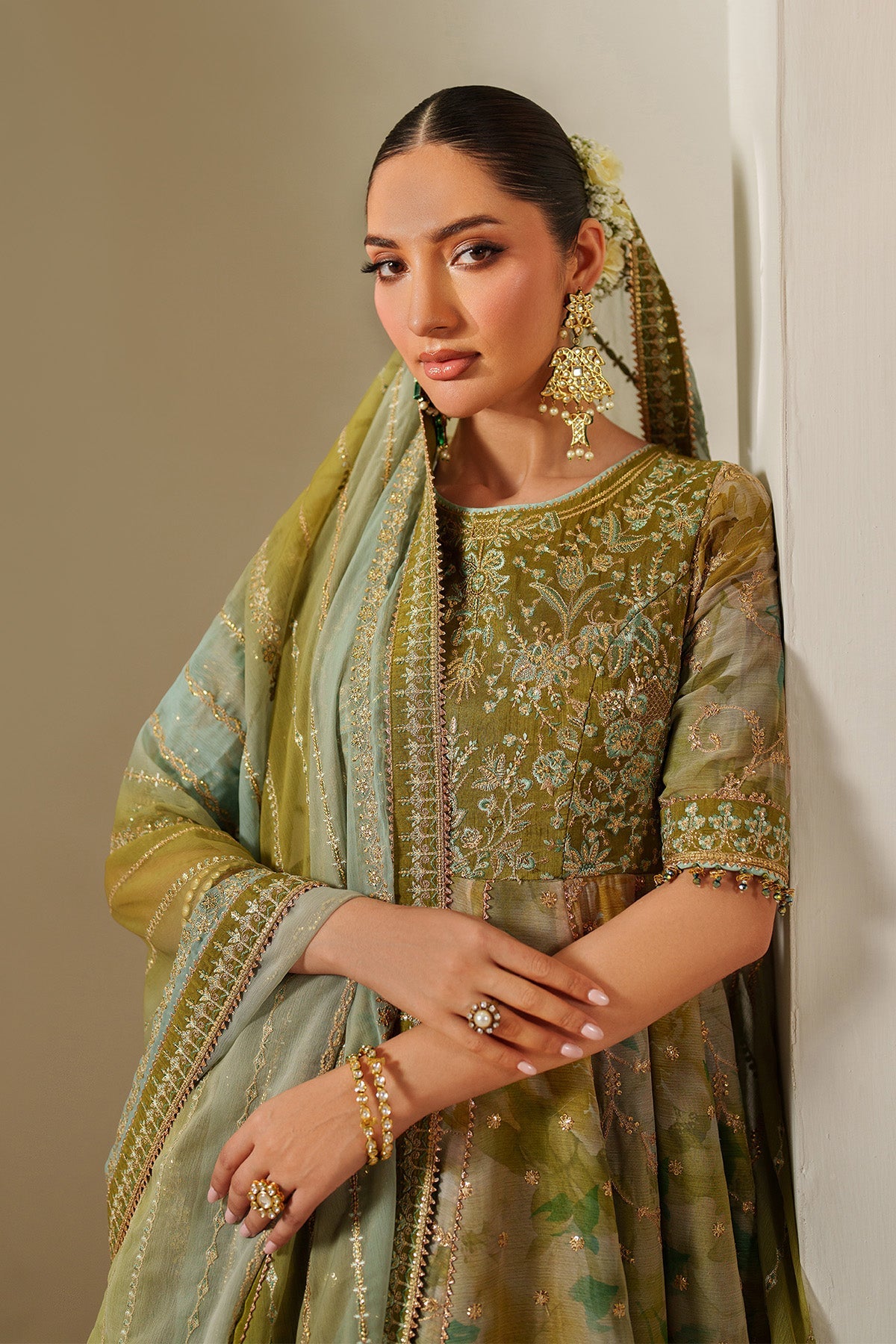 Fleur - Embroidered Printed Chiffon By Alizeh