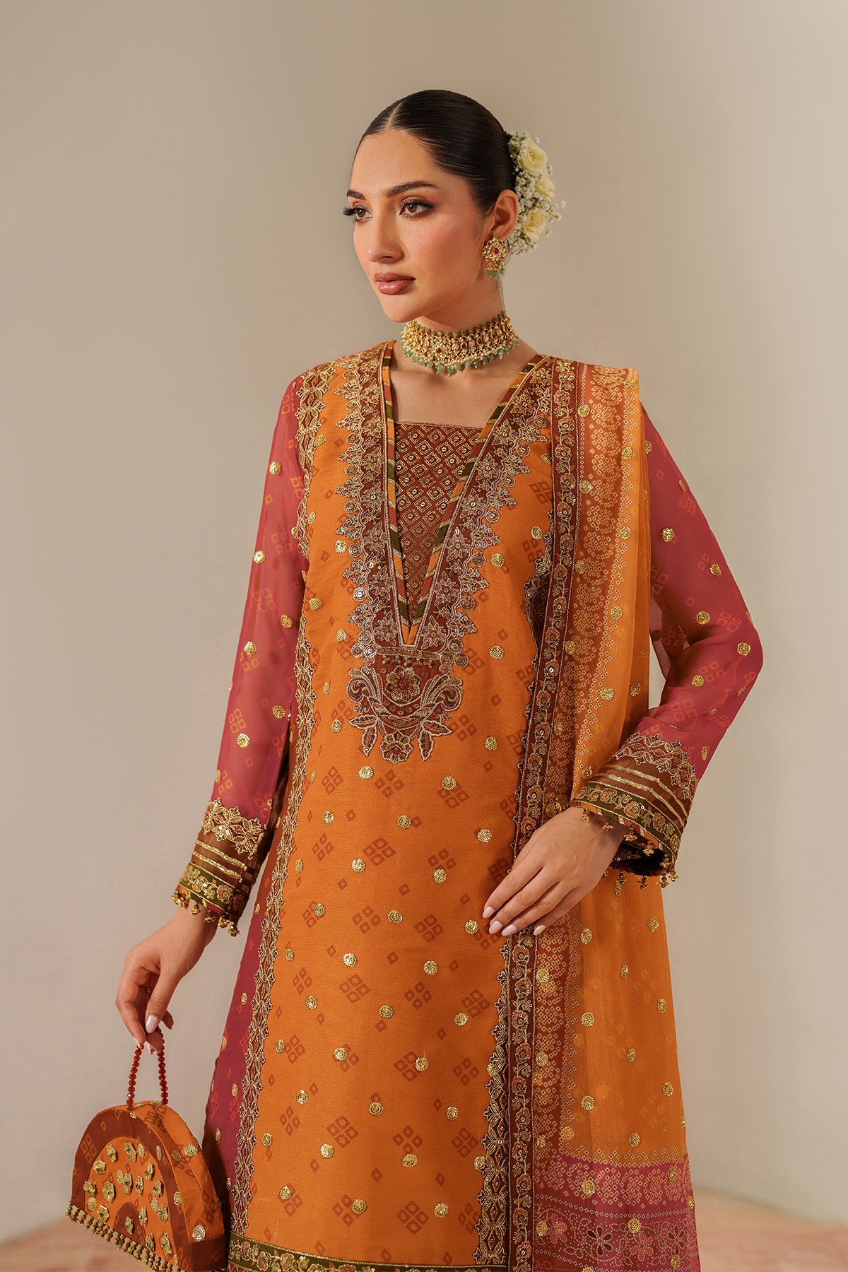 Fleur - Embroidered Printed Chiffon By Alizeh