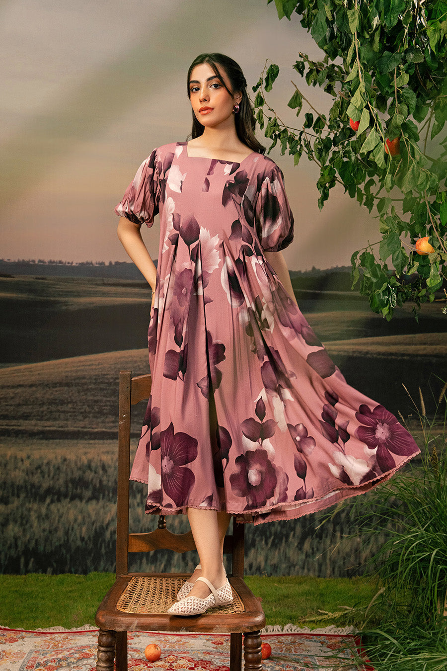 M Basic Unstitched Embroidered Arabic Lawn By Maria B