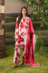 M Basic Unstitched Embroidered Arabic Lawn By Maria B