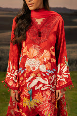 M Basic Unstitched Embroidered Arabic Lawn By Maria B