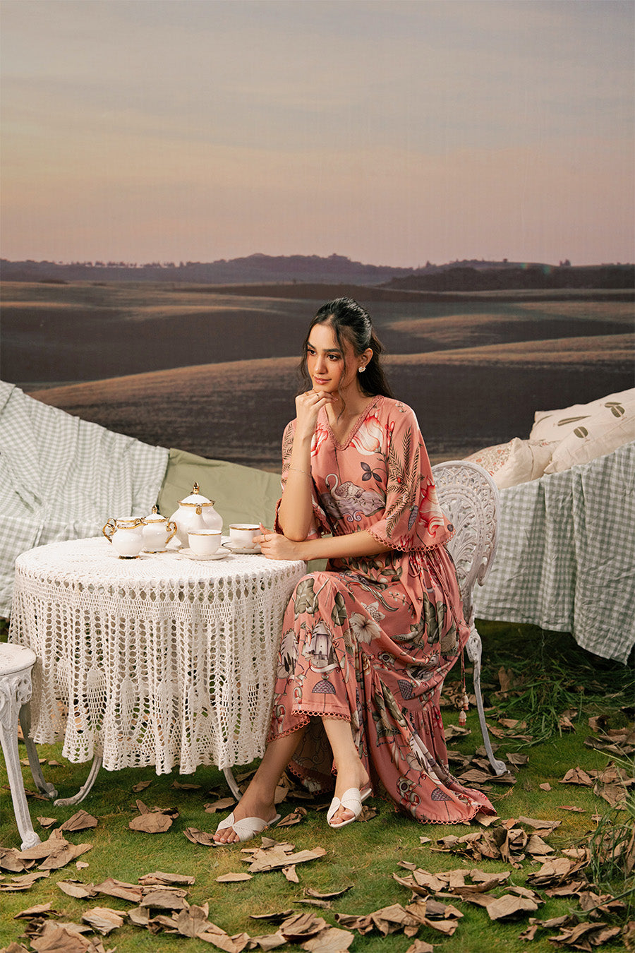 M Basic Unstitched Embroidered Arabic Lawn By Maria B