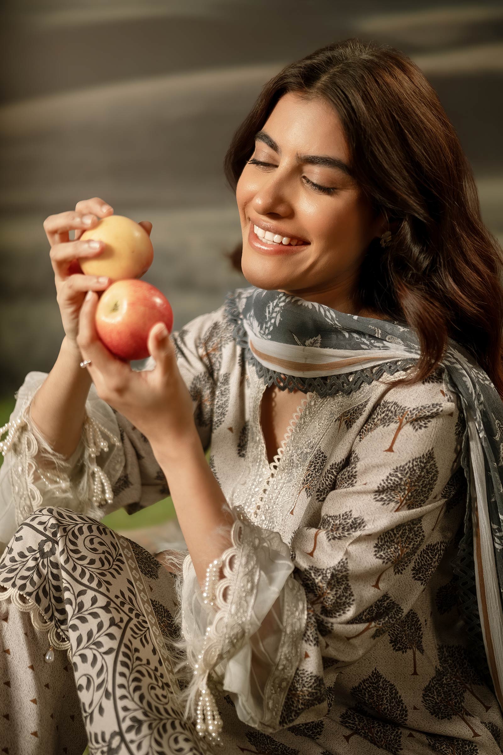 M Basic Unstitched Embroidered Arabic Lawn By Maria B