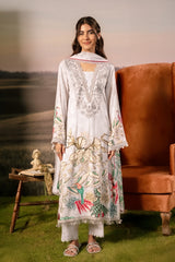 M Basic Unstitched Embroidered Arabic Lawn By Maria B