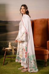 M Basic Unstitched Embroidered Arabic Lawn By Maria B