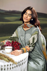 M Basic Unstitched Embroidered Arabic Lawn By Maria B
