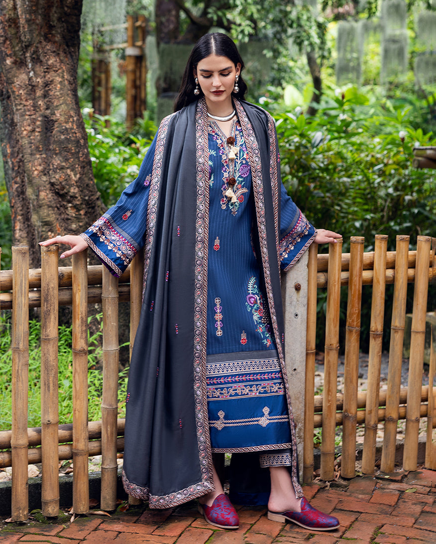 Hemline Symphony Unstitched Karandi Collection By Mushq 25