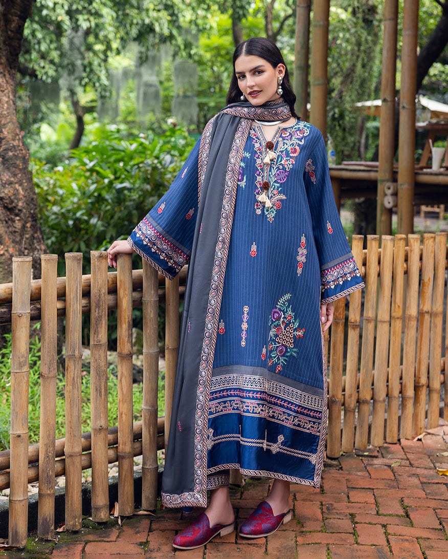 Hemline Symphony Unstitched Karandi Collection By Mushq 25
