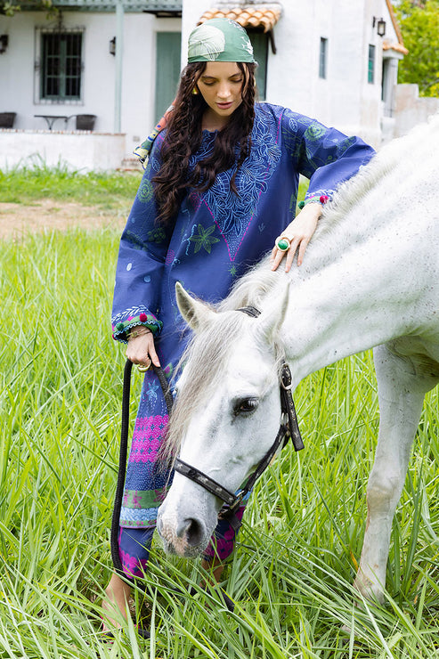 Mirasol Unstitched Printed Cambric By Mushq Hemline