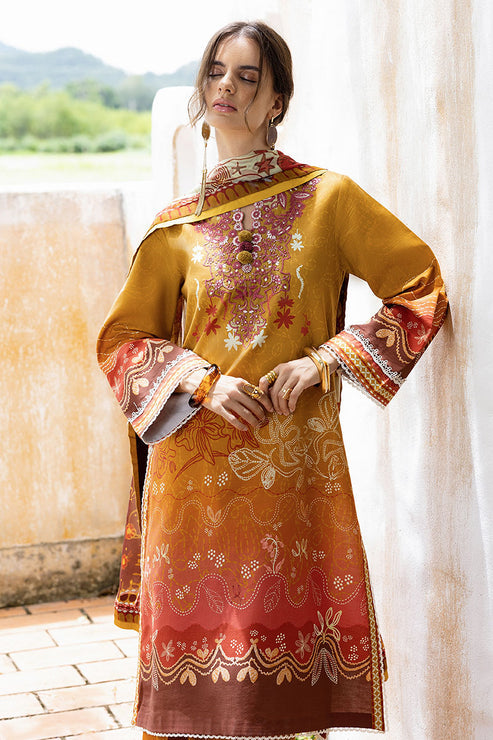 Mirasol Unstitched Printed Cambric By Mushq Hemline