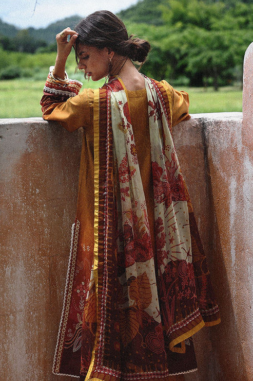 Mirasol Unstitched Printed Cambric By Mushq Hemline