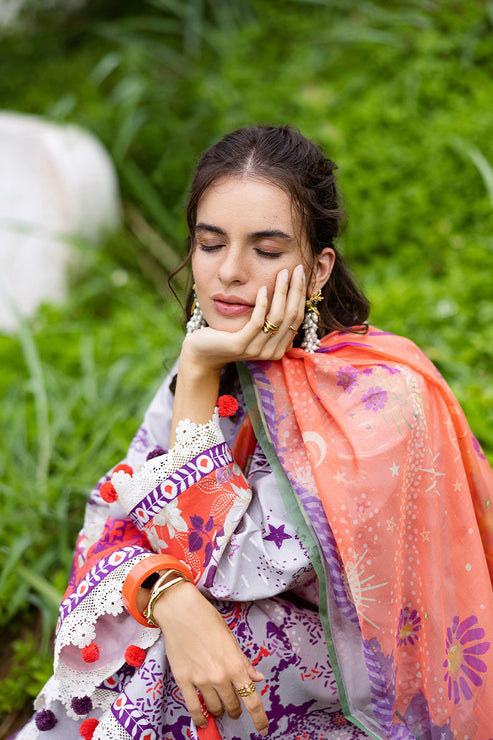 Mirasol Unstitched Printed Cambric By Mushq Hemline
