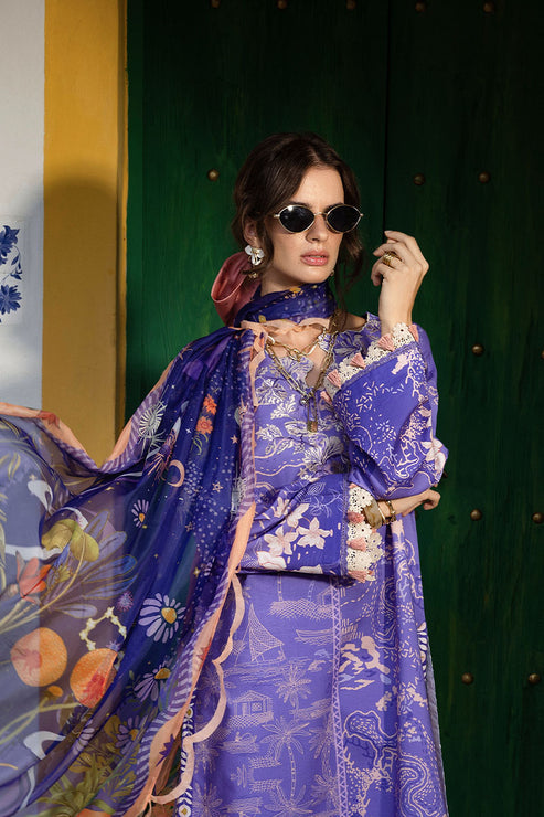 Mirasol Unstitched Printed Cambric By Mushq Hemline
