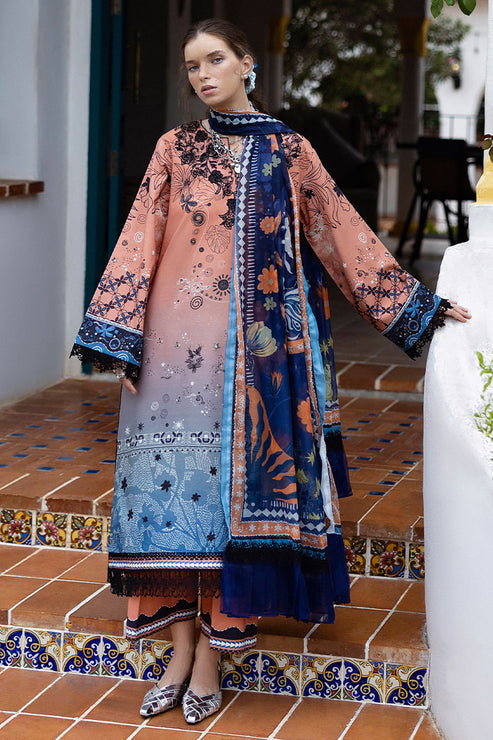 Mirasol Unstitched Printed Cambric By Mushq Hemline