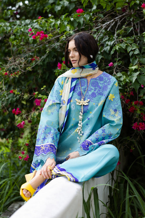 Mirasol Unstitched Printed Cambric By Mushq Hemline
