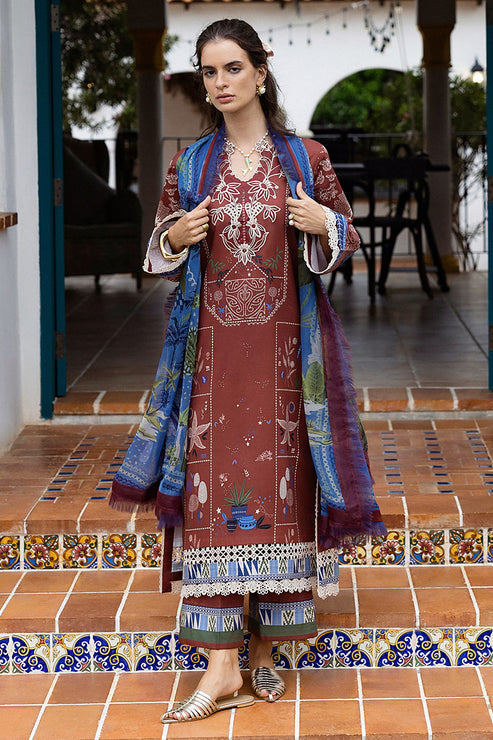 Mirasol Unstitched Printed Cambric By Mushq Hemline
