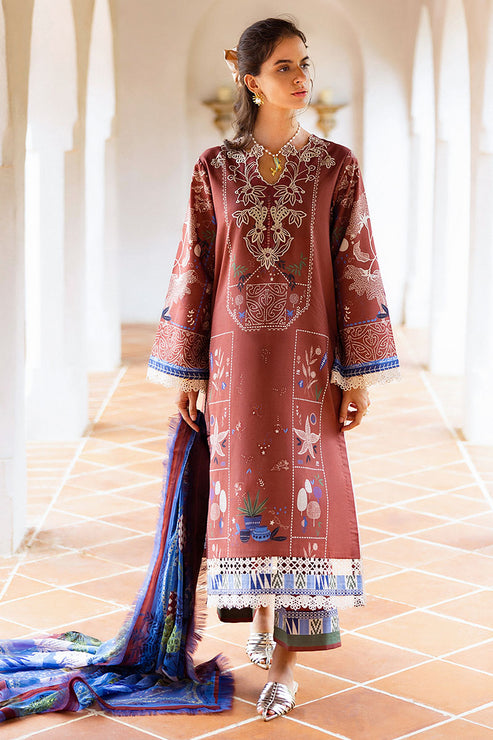 Mirasol Unstitched Printed Cambric By Mushq Hemline