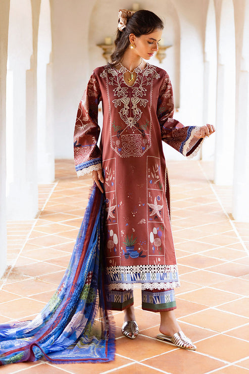 Mirasol Unstitched Printed Cambric By Mushq Hemline