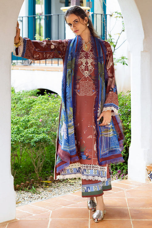 Mirasol Unstitched Printed Cambric By Mushq Hemline