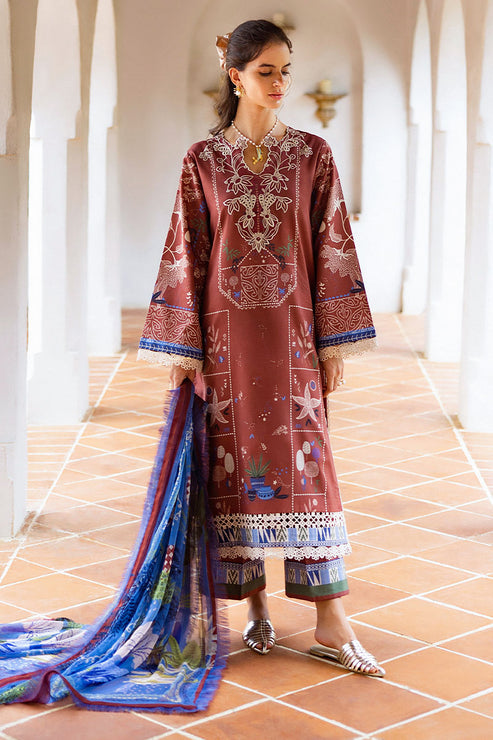 Mirasol Unstitched Printed Cambric By Mushq Hemline