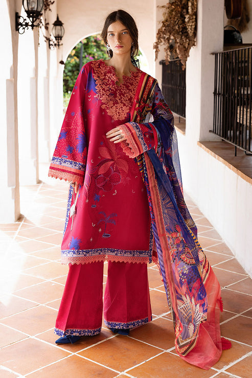 Mirasol Unstitched Printed Cambric By Mushq Hemline