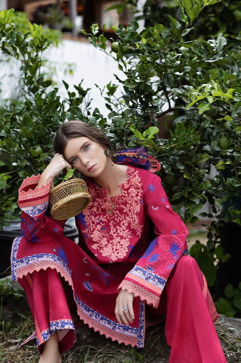 Mirasol Unstitched Printed Cambric By Mushq Hemline