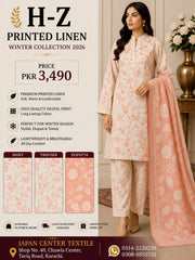 H-Z Printed Linen Unstitched Winter collection '26