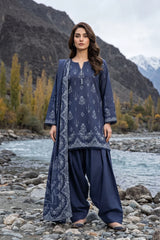 Lakhany 03 Piece Unstitched Printed Pashmina '26