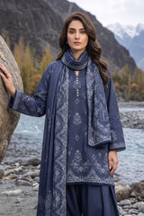 Lakhany 03 Piece Unstitched Printed Pashmina '26