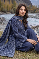Lakhany 03 Piece Unstitched Printed Pashmina '26