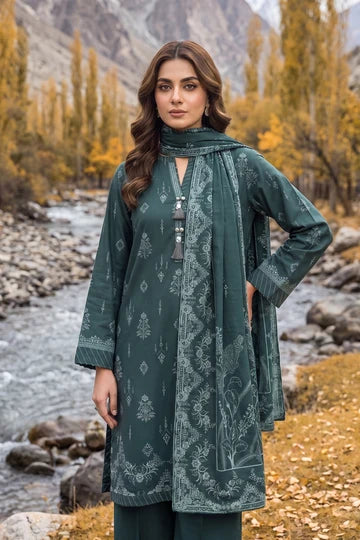 Lakhany 03 Piece Unstitched Printed Pashmina '26