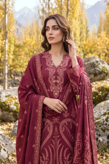 Lakhany 03 Piece Unstitched Printed Pashmina '26
