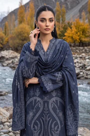 Lakhany 03 Piece Unstitched Printed Pashmina '26