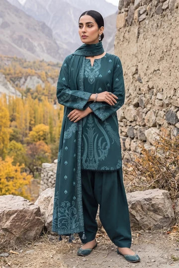 Lakhany 03 Piece Unstitched Printed Pashmina '26